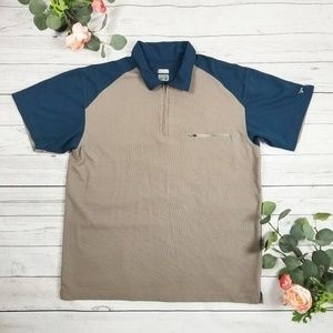 Columbia Titanium Short Sleeve Polo Grey Blue